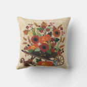 秋の秋リスフェスティバルかわいいシックスタイリッシュ クッション (裏面)