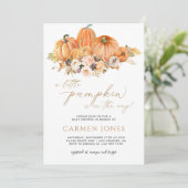 秋の秋リトルカボキンベビーシャワー招待状 招待状 (スタンド正面)