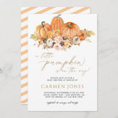 秋の秋リトルカボキンベビーシャワー招待状 招待状 (正面/裏面)