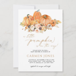 秋の秋リトルカボキンベビーシャワー招待状 招待状