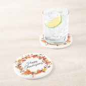 秋の秋リースハッピーサンクスギビング コースター (側面)