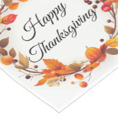 秋の秋リースハッピー感謝祭テーブルランナー ショートテーブルランナー (コーナー)