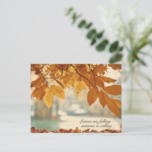 秋の秋リーフの風景 シーズンポストカード (スタンド正面)