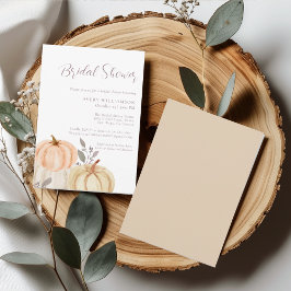 秋の秋リーフカボチャブライダルシャワー 招待状