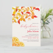 秋の秋レモンティーパーティーベビーシャワー 招待状 (スタンド正面)