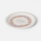 秋の秋ワイルドフラワーズフローラベビーシャワー ペーパープレート (アングル)