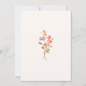 秋の秋ワイルドフラワー結婚ズ 招待状 (裏面)