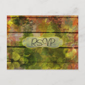 秋の秋ヴィンテージウェディング招待状RSVP with photo ポストカード (正面)
