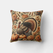 秋の秋ヴィンテージフローラパンプキントルコ クッション (裏面)