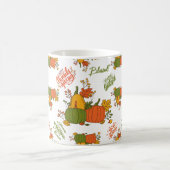 秋の秋収穫感謝祭 コーヒーマグカップ (中央)