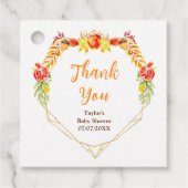 秋の秋収穫赤ちゃんシャワーありがとう フェイバータグ (正面)