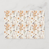 秋の秋山花結婚の詳細囲い エンクロージャーカード (裏面)