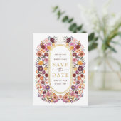 秋の秋山花Save the Date 結婚's 案内ポストカード (スタンド正面)