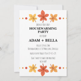 秋の秋引っ越し祝いパーティー招待状 招待状