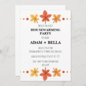 秋の秋引っ越し祝いパーティー招待状 招待状 (正面/裏面)