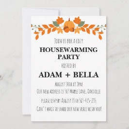秋の秋引っ越し祝いパーティー招待状 招待状