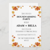 秋の秋引っ越し祝いパーティー招待状 招待状 (正面/裏面)