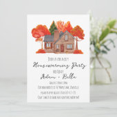 秋の秋引っ越し祝いパーティー招待状 招待状 (スタンド正面)