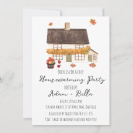 秋の秋引っ越し祝いパーティー招待状 招待状