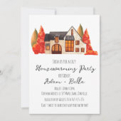 秋の秋引っ越し祝いパーティー招待状 招待状 (正面)