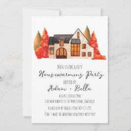 秋の秋引っ越し祝いパーティー招待状 招待状