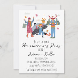 秋の秋引っ越し祝いパーティー招待状 招待状