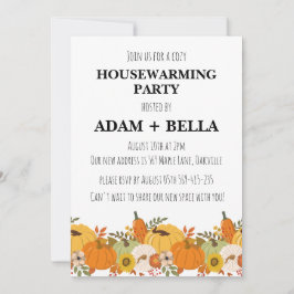 秋の秋引っ越し祝いパーティー招待状 招待状
