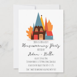 秋の秋引っ越し祝いパーティー招待状 招待状