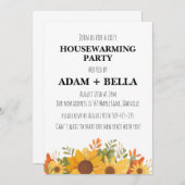 秋の秋引っ越し祝いパーティー招待状 招待状 (正面/裏面)