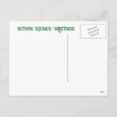 秋の秋彼岸ボーホチャイルドと離れ シーズンポストカード (裏面)