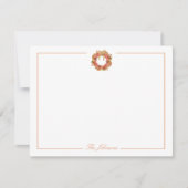 秋の秋感謝文パーソナライズされた具 ノートカード (正面)