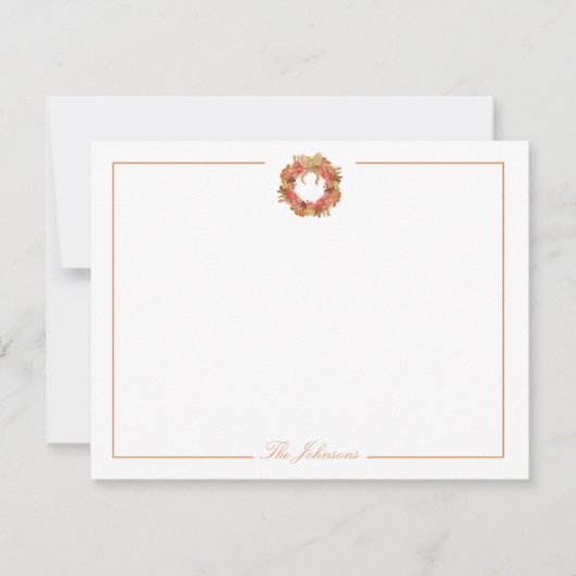 秋の秋感謝文パーソナライズされた具 ノートカード (正面)