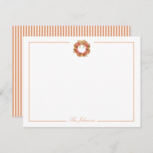 秋の秋感謝文パーソナライズされた具 ノートカード (正面/裏面)