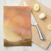 秋の秋感謝祭シーンキッチンタオル キッチンタオル (四つ折り)