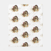 秋の秋感謝祭トルコ フリースブランケット (正面)