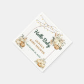 秋の秋感謝祭パーティーベビーシャワー スタンダードカクテルナプキン (角)