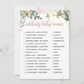 秋の秋有名人ベビー名赤ちゃんシャワーゲーム 招待状 (正面)