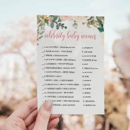 秋の秋有名人ベビー名赤ちゃんシャワーゲーム 招待状