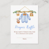 秋の秋服ラインボーイベビーシャワー エンクロージャーカード (正面)