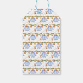 秋の秋服ラインボーイベビーシャワー ギフトタグ (裏面)