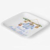 秋の秋服ラインボーイベビーシャワー ペーパープレート (傾斜あり)