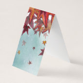 秋の秋歩く折りブックマークブックマーカー 名刺 (裏面)