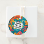 秋の秋水の色のフローラベビーシャワー フェイバータグ (インサイチュ)