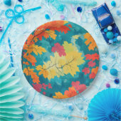 秋の秋水の色のフローラベビーシャワー ペーパープレート (パーティー)