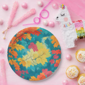 秋の秋水の色のフローラベビーシャワー ペーパープレート (パーティー)