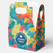 秋の秋水の色のフローラ赤ちゃんシャワー、誕生日 フェイバーボックス (オープン)