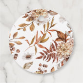 秋の秋水の色フローラ結婚の感謝 フェイバータグ (裏面)