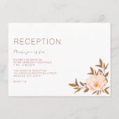 秋の秋水の色フローラ銅結婚の エンクロージャーカード (正面)