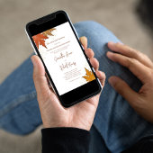 秋の秋水の色離れのカスタムウェディング 招待状