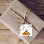 秋の秋水彩かぼちゃのハーベストトリート スクエアシール